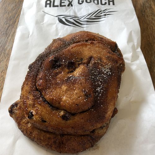 Cinnamon Chelsea bun at Alex Gooch in Cardiff