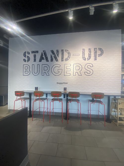 Booths, Barstool Seating, and High-Chairs Available  at Stand-Up Burgers in Berkeley