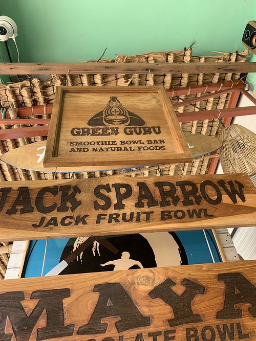 Sign  at Green Guru in Canggu