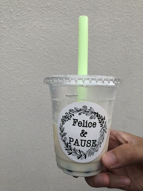 Coconut and soy milk is delicious!  at Felice & PAUSE in Osaka