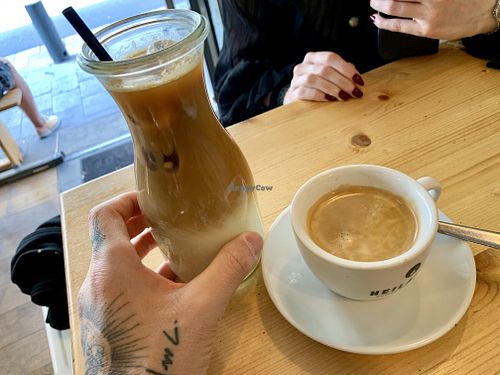 vegan iced latte at Kaffeehaus Severinstrasse in Cologne