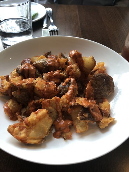 Smashed potato at Sans in Brooklyn