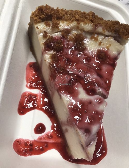White Chocolate Raspberry Cheesecake   at Vegan East in Minneapolis