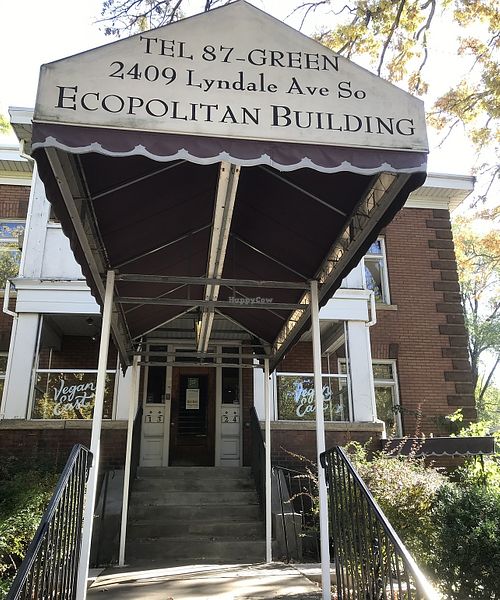 What to look for from the street   at Vegan East in Minneapolis