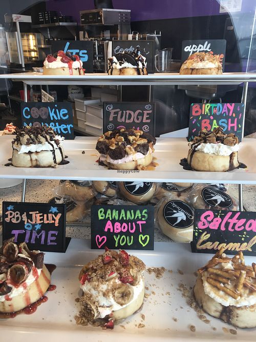 Some of their options at Cinnaholic in Winnipeg