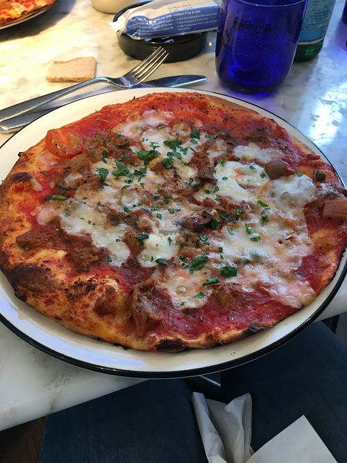 Vegan Puttanesca Pizza at Milano - Temple Bar in Dublin