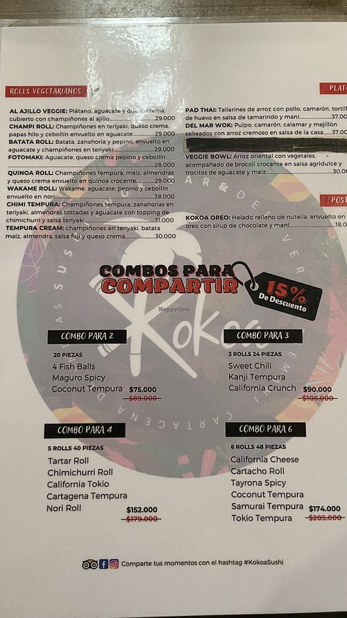   at Kokoa Sushi Wok in Cartagena