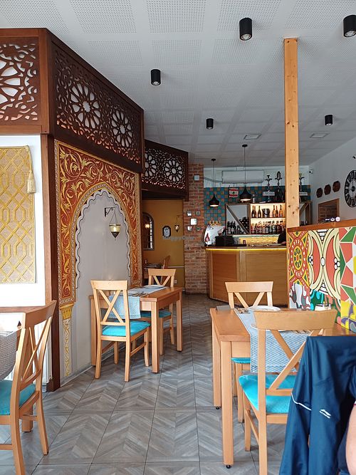 Indoor seating at Byblos Mezza House in Slupsk