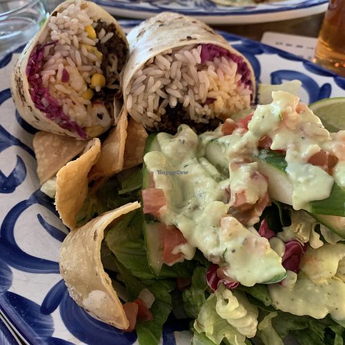 Vegan chorizo burrito. at Yuca in Rovaniemi