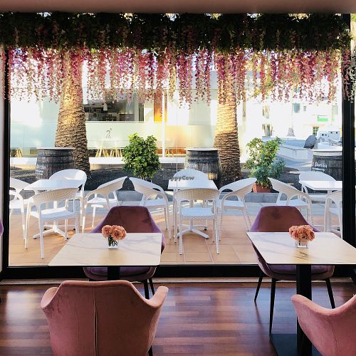 Interiors at Creme Cafe in Lanzarote