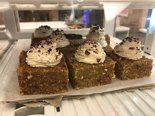 Raw carrot cake at Thai Khrim in Cardiff