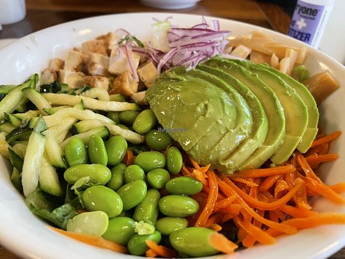 Vegan rice bowl  at Toribashi in Monterey