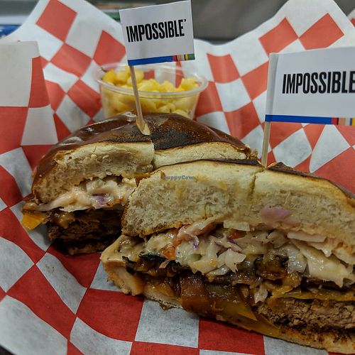 Pulled impossible burger  at The Outpost Vegan Kitchen and Food Store in Groveland