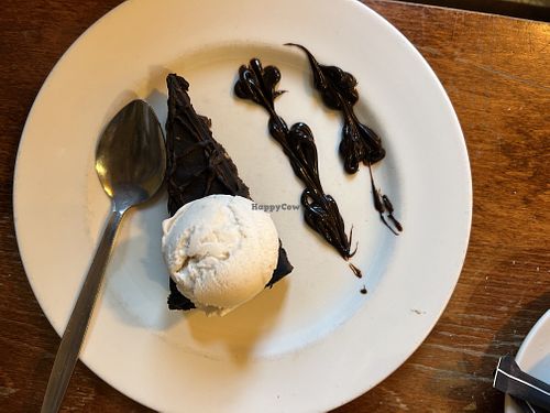 Vegan Dark Chocolate and Mint Tart  at Greyhound in Gloucester