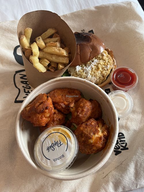 Ranch’s dressing came with the cauliflower wings, nice touch   at Flipside in London