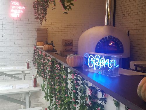 Inside at Saint Pizza in East London