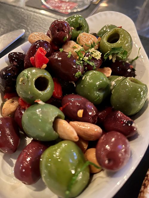 Marinated Olives and Almonds at Our Harvest in Fenwick Island
