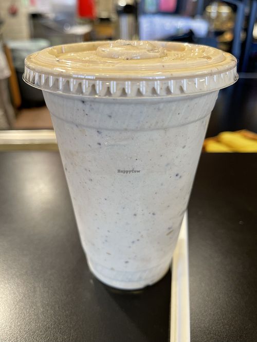 20oz Mega Meal smoothie with vegan protein- very good!  at Mazopiya in Prior Lake