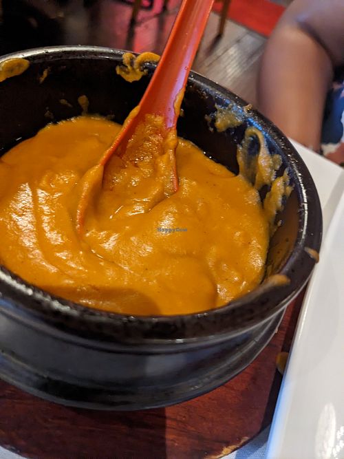 Shiro - chickpea stew at Lucy Ethiopian Restaurant and Lounge in Houston