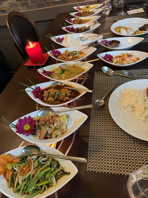 Reistafel — One dish already gone 😅 at Dapur in Zurich