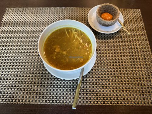 Soup and sambal at Dapur in Zurich