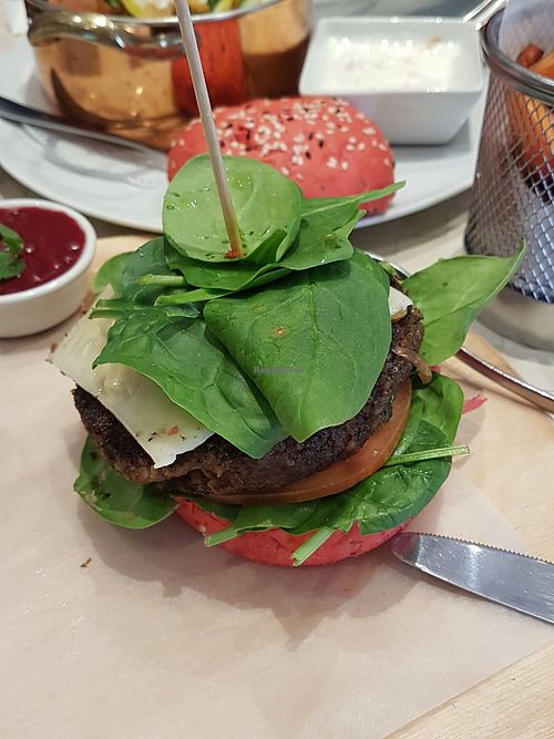 Black bean burger at Café Garrett by Ohana in Lisbon