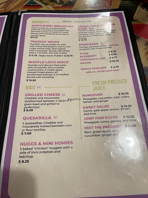 Menu  at Tiki Loco in Dallas