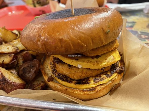 Chicken burger  at Tiki Loco in Dallas