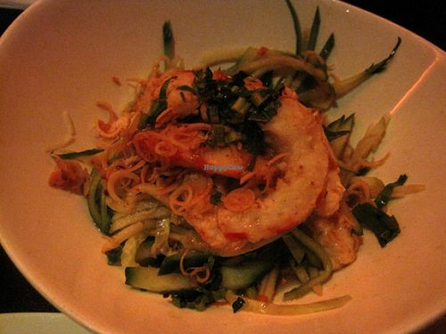 Pa Koung: salad with vegan shrimps, lemon grass and sweet chili. Not the most exciting dish at ChuChai. at ChuChai in Montreal