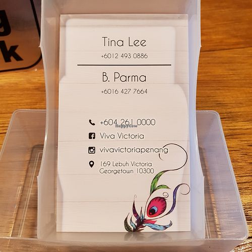 card at Viva Victoria in Penang