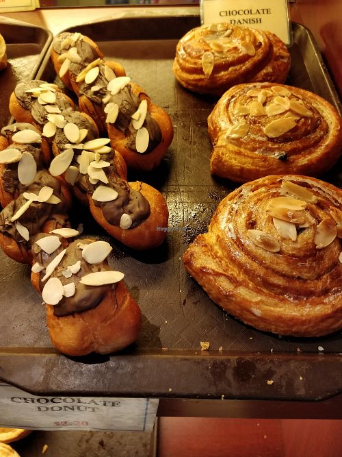 Chocolate donut and chocolate Danish at Werner's Oven in East Singapore