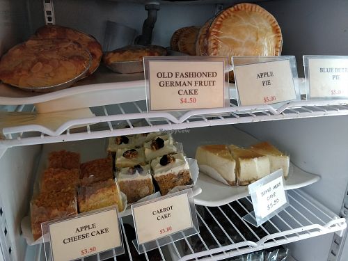 Cakes in the fridge at Werner's Oven in East Singapore