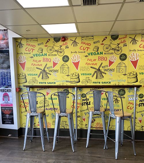 Interior wall at Just Chips in Bristol
