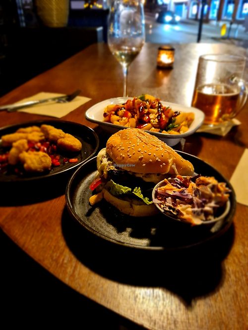 Stale bread on bun. Chips were soggy. My photo is making this look much better, truly awful at Albert & Co Frankville in Shrewsbury