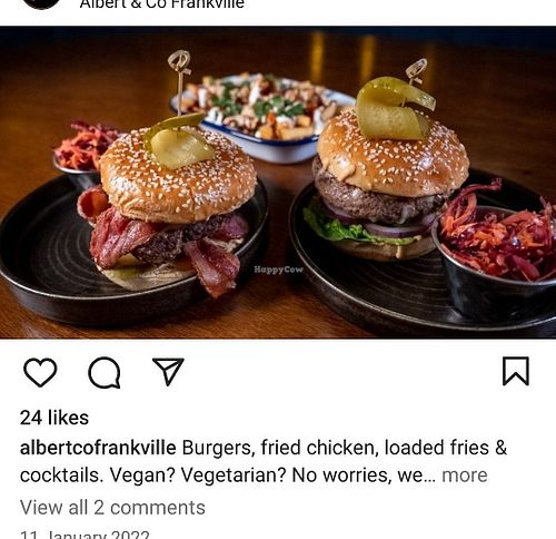 Insta pic - compare this to what they serve at Albert & Co Frankville in Shrewsbury