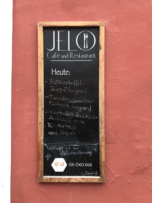 Daily menu at Jelo in Weimar
