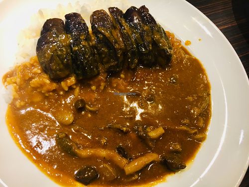 Mushroom Curry With Eggplant  at Coco ichibanya - Shinjuku Station in Tokyo
