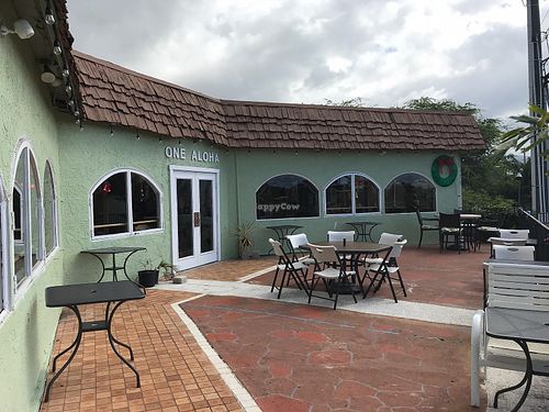 Patio at One Aloha in Kailua