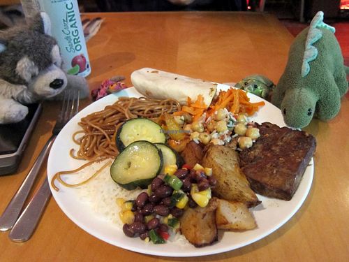 Yummy vegan food from Resto Végo on 29th January 2014. at Commensal - St Denis in Montreal