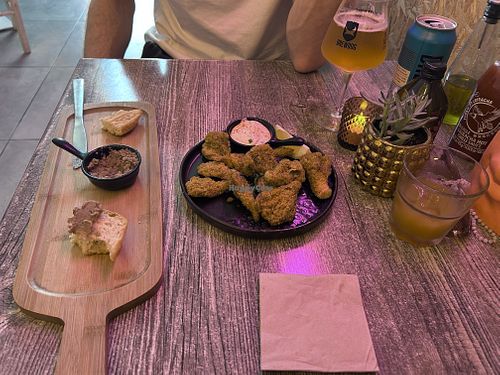 Amuse bouche and “no calamari crunch"  at Balance Bowl in Gzira