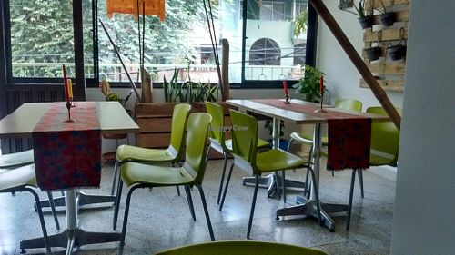 Main dining area at Omkara in Medellin