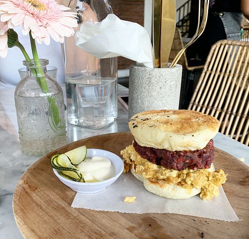 Vegan egg McMuffin  at Coffee Cartel in Kerobokan Kelod