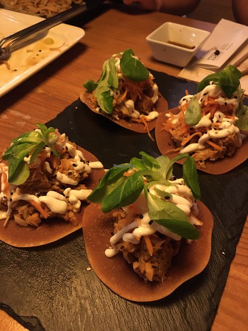 Tacos  at Roots & Rolls in Barcelona