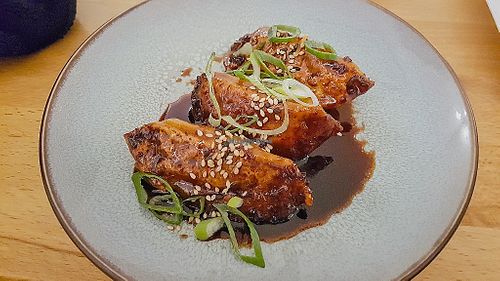 Dumplings at Roots & Rolls in Barcelona