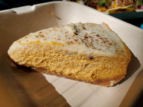 Raw pumpkin cheesecake at The Little Green Kitchen in West Los Angeles
