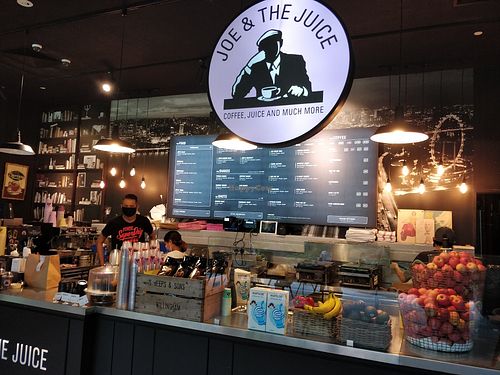 Counter area at Joe & The Juice in Central Singapore