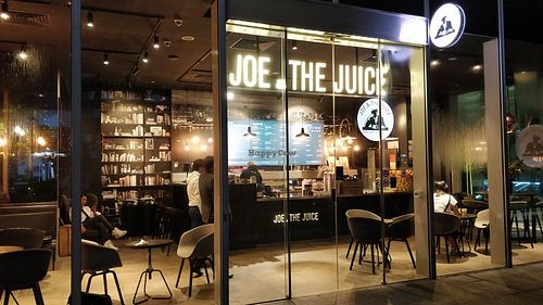 Shop front at Joe & The Juice in Central Singapore