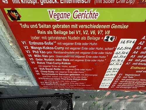 menu  at Phu Hung in Dresden