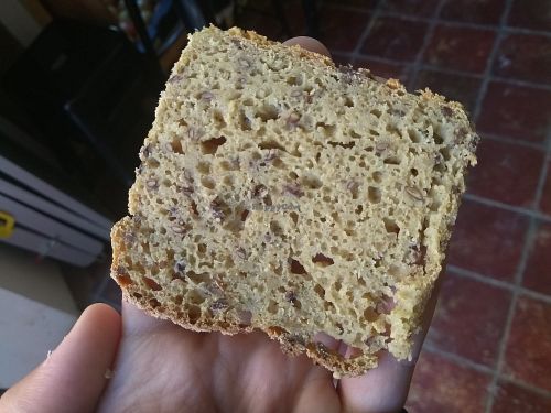 The inside of the organic vegan gluten free bread at Les Frères Chapelier - Boulangerie Artisanale Bio in Toulouse