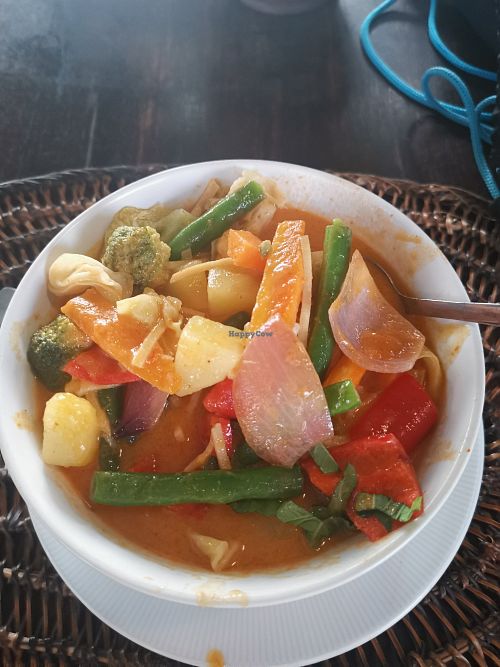 Vegetable curry at Harolds Mansion Hostel in Dumaguete